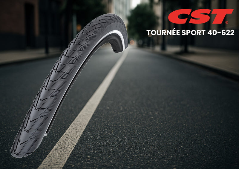 Load image into Gallery viewer, Cst buitenband tournée 45 sport 28 x 1.50 40-622 mm - zwart met reflectie