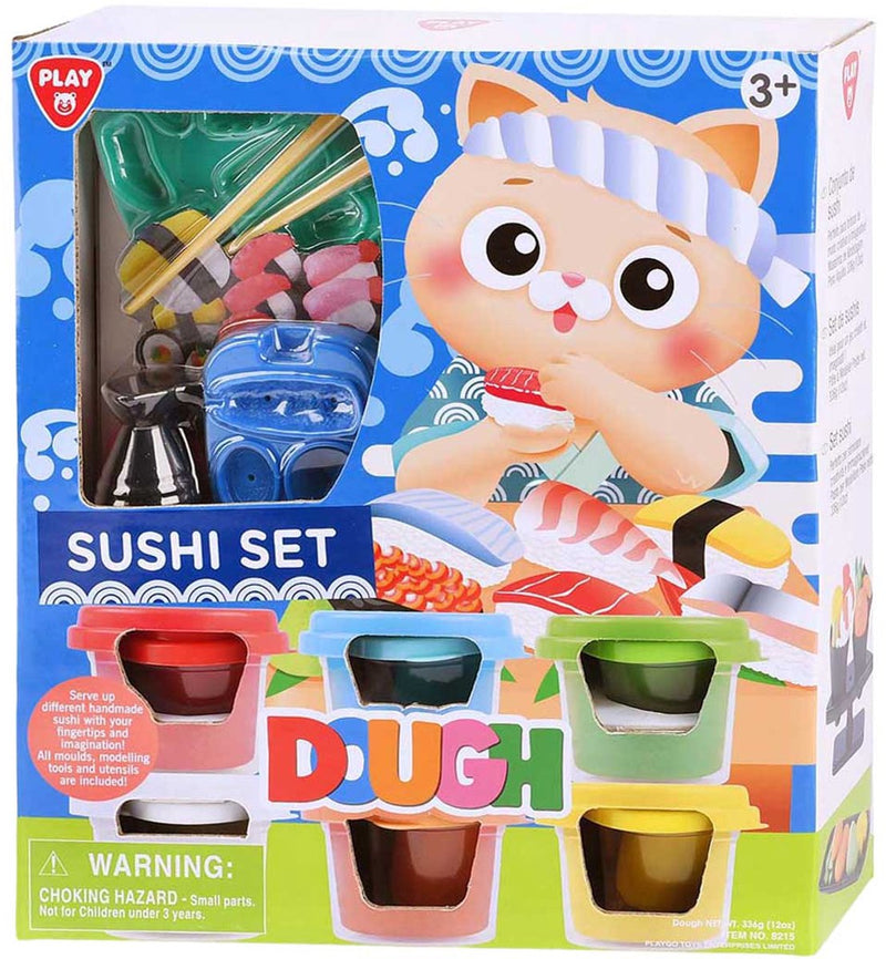 Chargez l'image dans la visionneuse de la galerie, Playgo klei speelgoed sushi set met 6 potjes en accessoires.