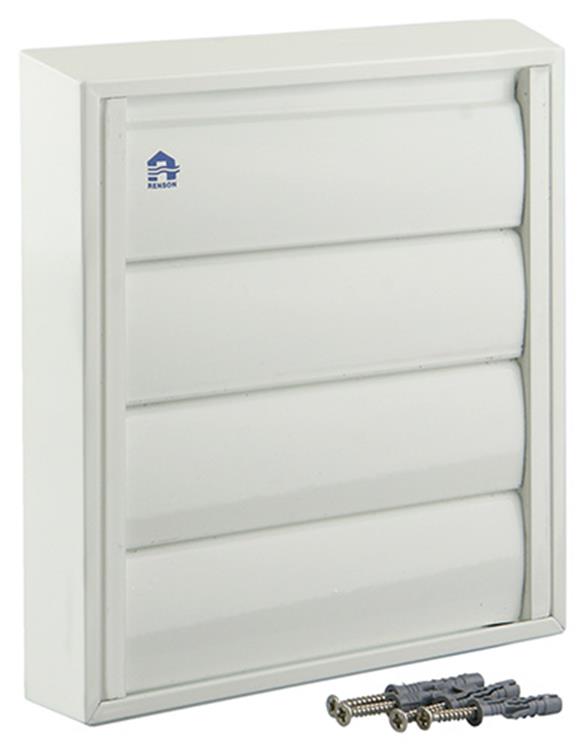 Afbeelding laden in galerijviewer, Renson 1006251 - dampkaprooster opbouw 433 alu ral 9010 173x173mm | 2 stuks