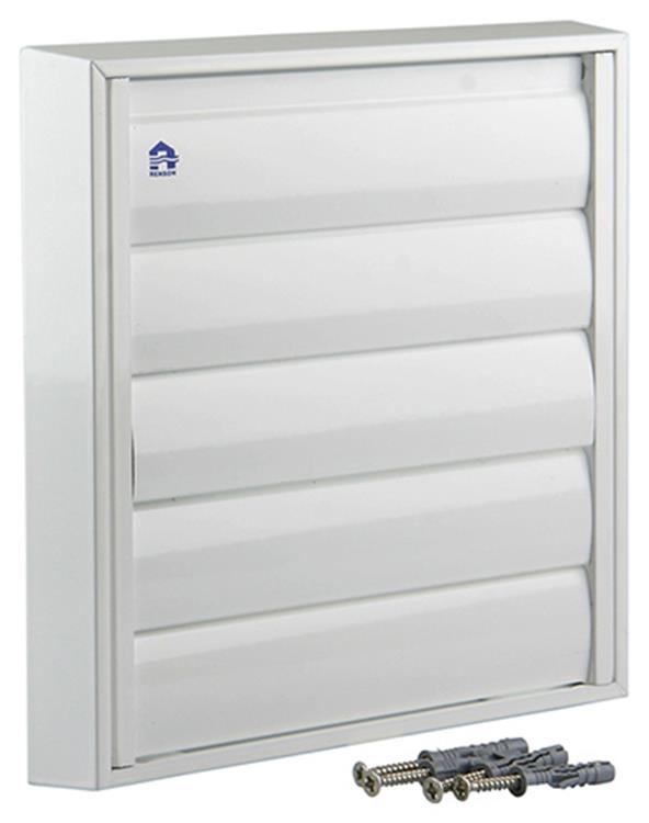 Afbeelding laden in galerijviewer, Renson 1006254 - dampkaprooster opbouw 433 alu ral 9010 210x210mm | 2 stuks