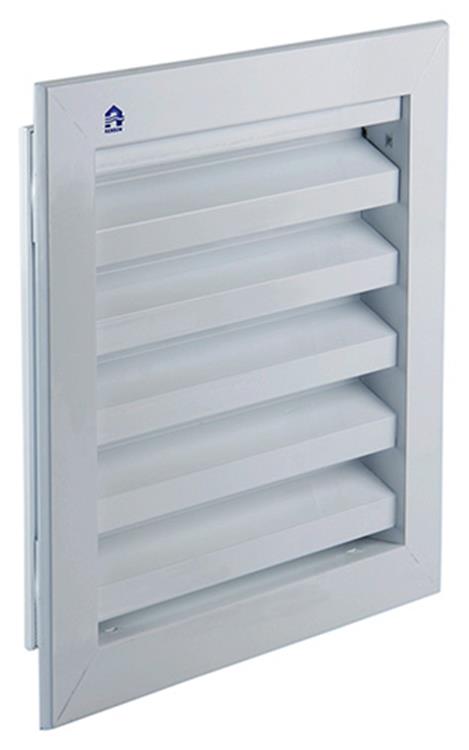 Afbeelding laden in galerijviewer, Renson 1006224 - muurrooster inbouw 411 alu ral 9010 200x200mm | 1 stuks