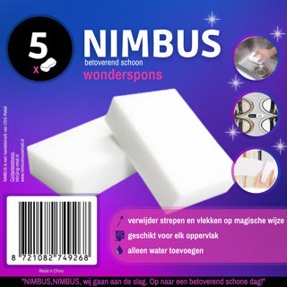 ギャラリービューアに画像をロードする, Nimbus wonderspons 5 stuks | 10 stuks