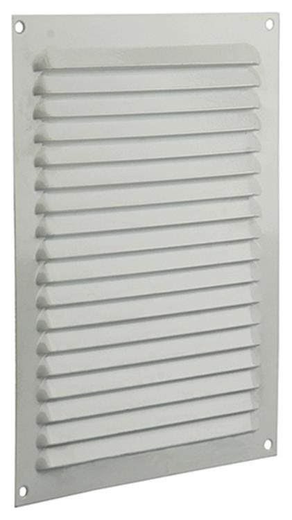 Afbeelding laden in galerijviewer, Renson 1015072 - schoepenrooster plat alu wit 200x250mm | 10 stuks