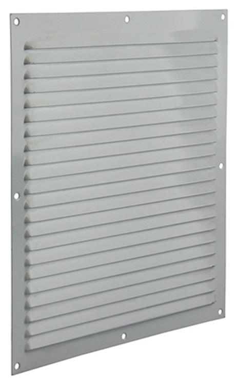 Afbeelding laden in galerijviewer, Renson 1015075 - schoepenrooster plat alu wit 300x300mm | 10 stuks