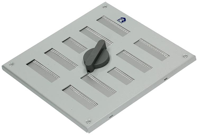 Afbeelding laden in galerijviewer, Renson 1006325 - regelbare rooster opb. 4037 alu ral 9010 155x155mm | 2 stuks