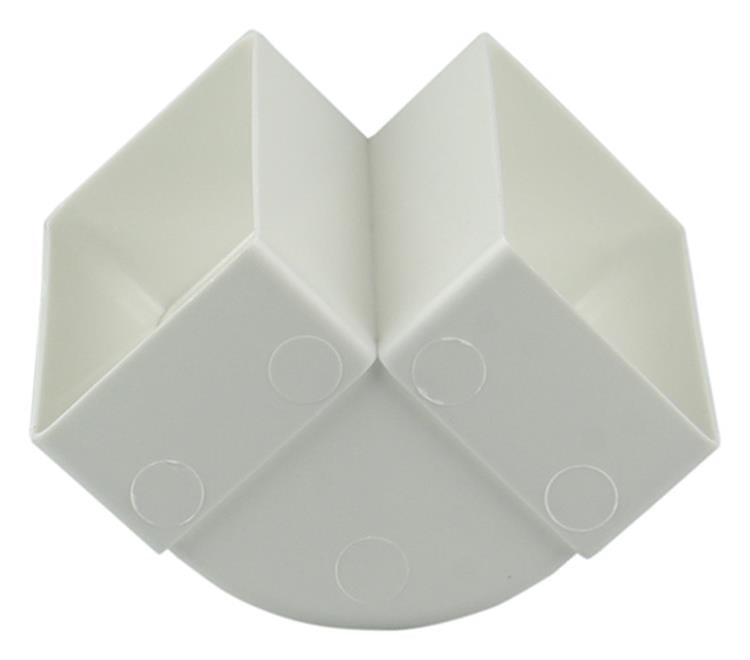 Afbeelding laden in galerijviewer, Renson 1006403 - pvc hoekverbinding vert.90° 7015 wit 110x55mm | 3 stuks