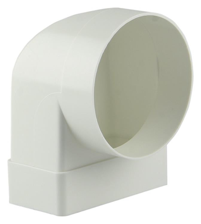 Afbeelding laden in galerijviewer, Renson 1006407 - pvc hoekverbinding rechth rond90° 7017 wit ø 100 | 3 stuks