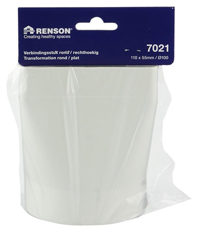 Afbeelding laden in galerijviewer, Renson 1006410 - pvc verbindingsstuk rond rechth. 7021 wit ø 100 | 2 stuks