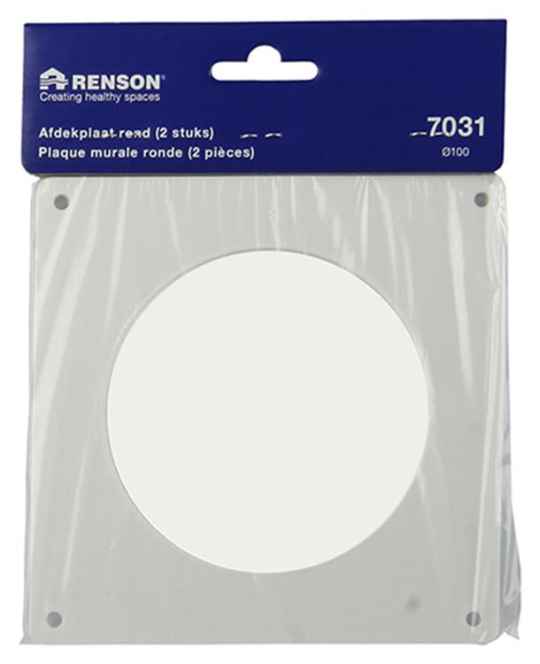 Afbeelding laden in galerijviewer, Renson 1006426 - set 2 st.pvc afdekplaten 7031 wit ø 100 | 5 stuks