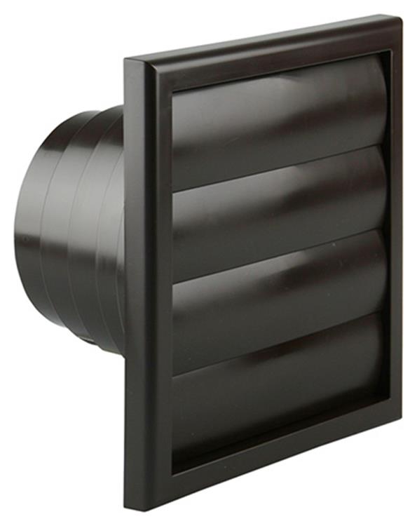 Afbeelding laden in galerijviewer, Renson 1006386 - dampkaprooster 4 klep 742 dia pvc ral 8019 ø100-130 | 2 stuks