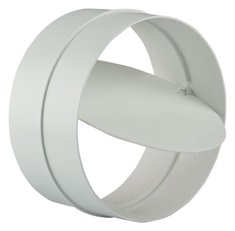 Afbeelding laden in galerijviewer, Renson 1008568 - pvc verbindingsstuk + terugslag klep 7007 wit diam. 125mm | 2 stuks