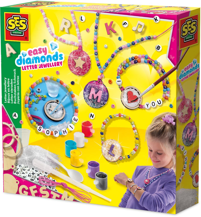 Afbeelding laden in galerijviewer, Ses creative ses easy diamonds - letter sieraden