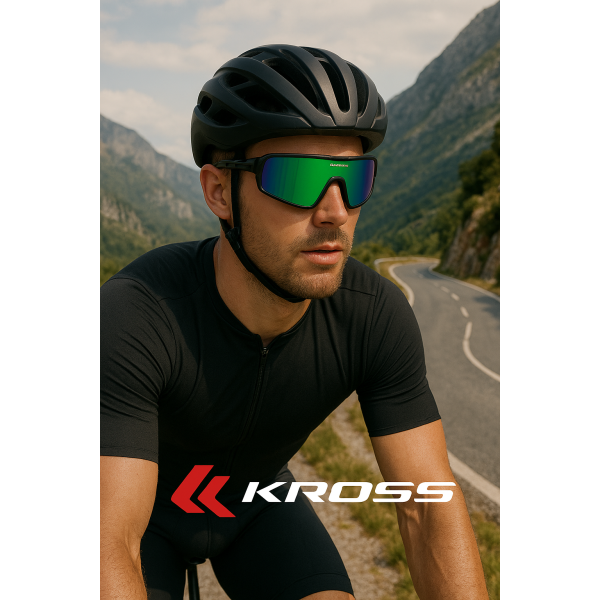 Load image into Gallery viewer, Kross fietsbril flash uv400 gepolariseerde lenzen - zwart frame