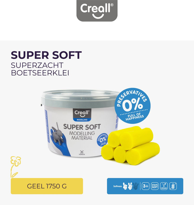 Chargez l'image dans la visionneuse de la galerie, Creall supersoft klei geel, 1750gr.