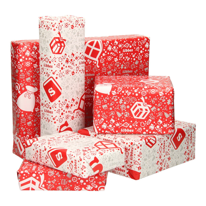 Load image into Gallery viewer, Lobbes sinterklaas inpakpapier, 5mtr