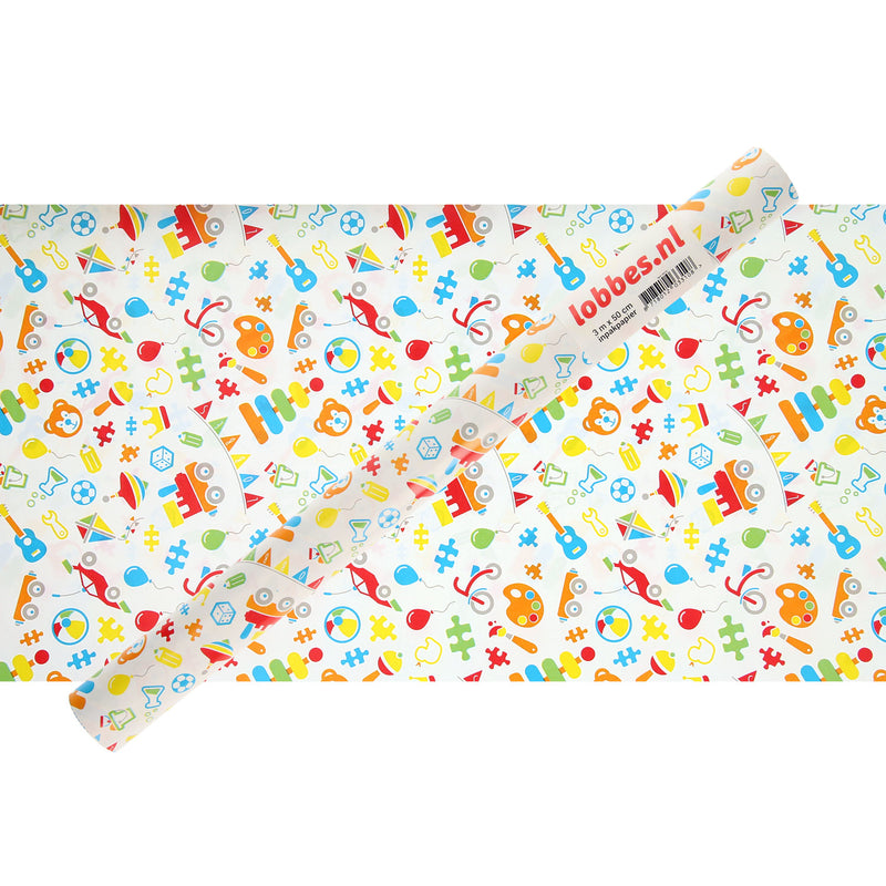 Load image into Gallery viewer, Lobbes inpakpapier speelgoed, 3 mtr