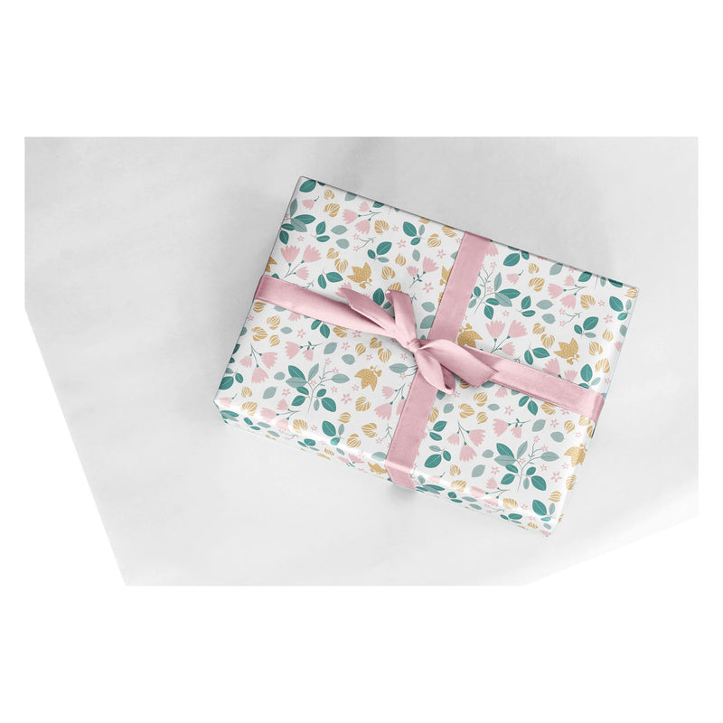 Load image into Gallery viewer, Inpakpapier Bloemen en Blaadjes, 3 mtr.