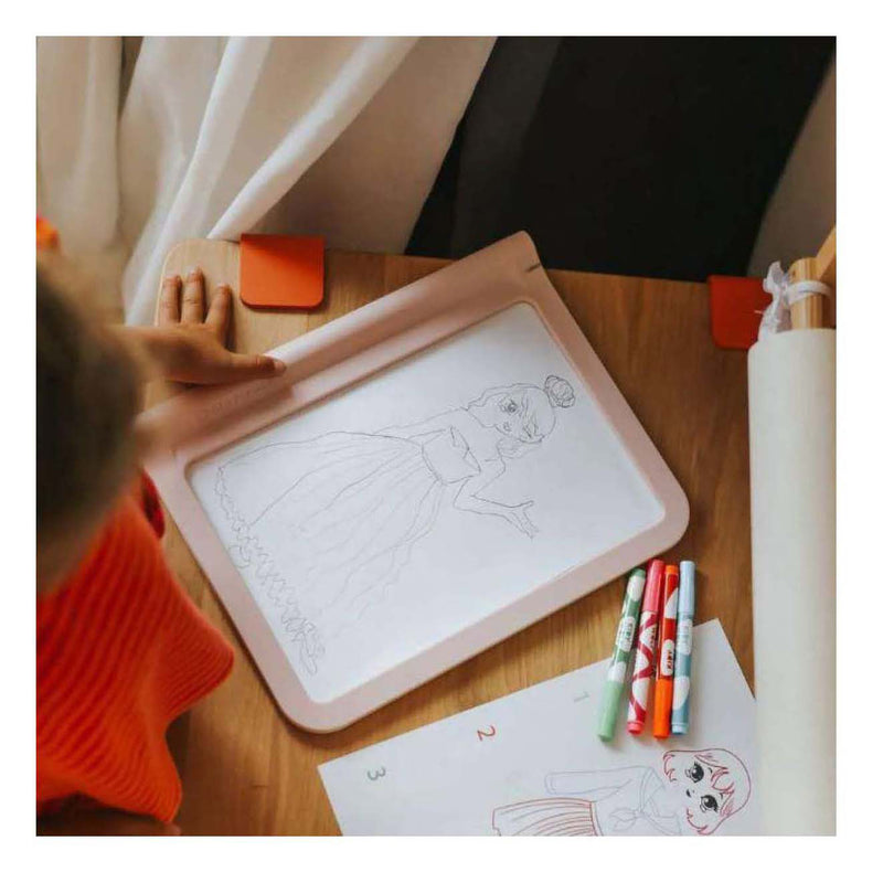 Load image into Gallery viewer, Kidywolf kidydraw-pro a4 2in1 lichttafel roze