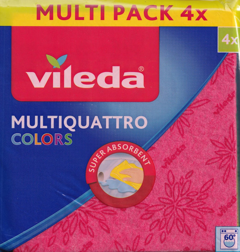 Afbeelding laden in galerijviewer, Vileda sponsdoek - 36 x 34 cm - 4 stuks - super absorberend - 4 kleuren
