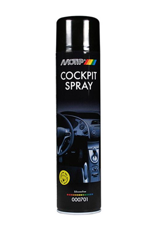 Afbeelding laden in galerijviewer, Motip car care black cockpitspray semi gloss zijdeglans 600ml spuitbus