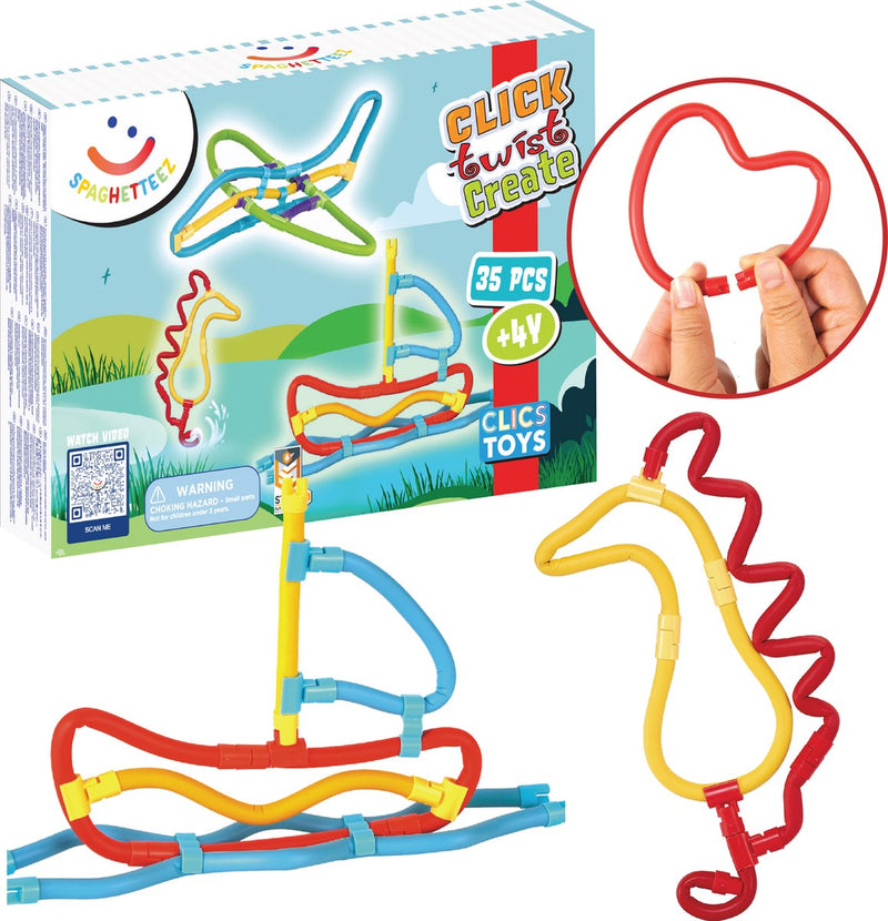 Afbeelding laden in galerijviewer, Spaghetteez 3d art flexibele bouwstaafjes, 35dlg.