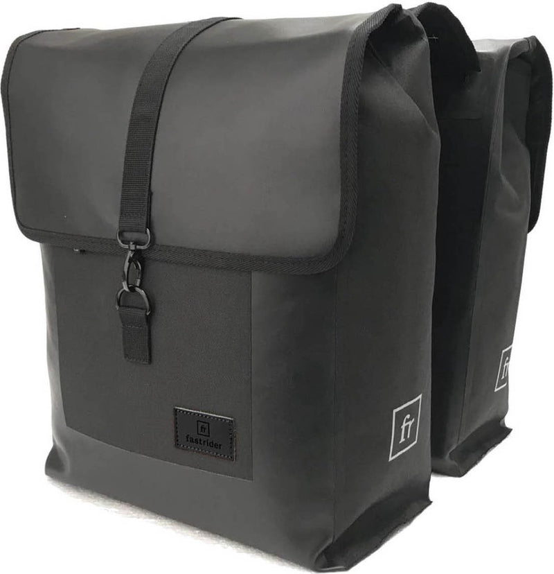 Afbeelding laden in galerijviewer, Fastrider jaxx dubbele fietstas trend waterdicht - zwart - 28l per tas