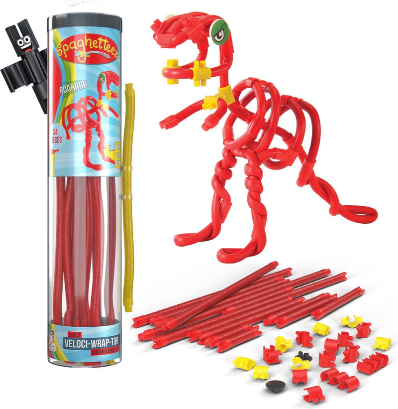 Cargue la imagen en el visor de la galería, Spaghetteez velociraptor flexibele bouwstaafjes, 34dlg.