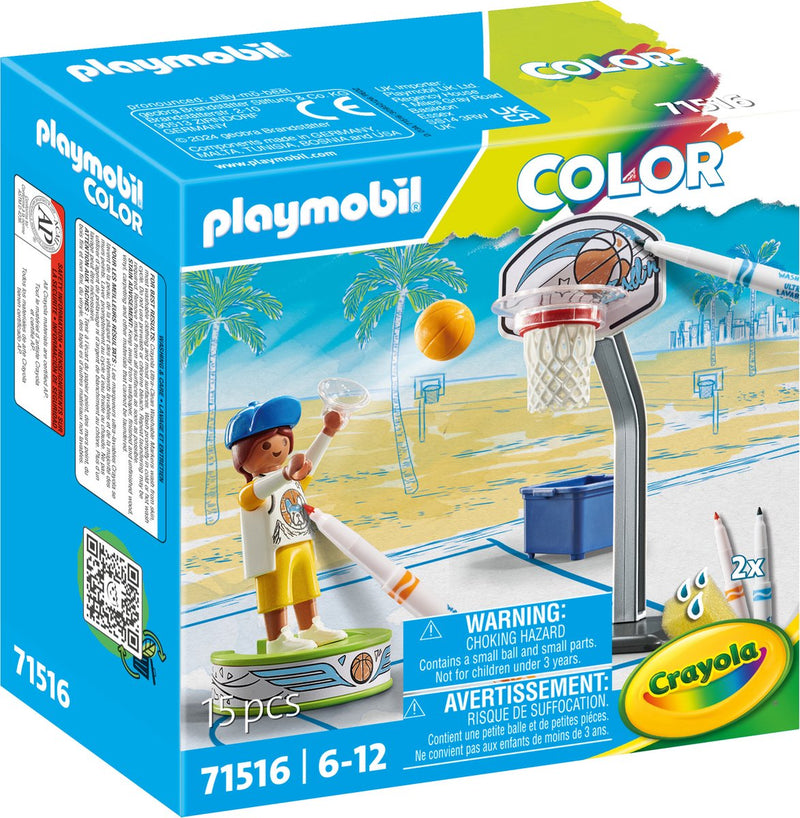 ギャラリービューアに画像をロードする, Playmobil color skater met basketbal - 71516