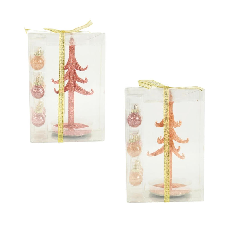 Laden Sie das Bild in Galerie -Viewer, Kerstboom sparkly nude 15cm 2 assorti