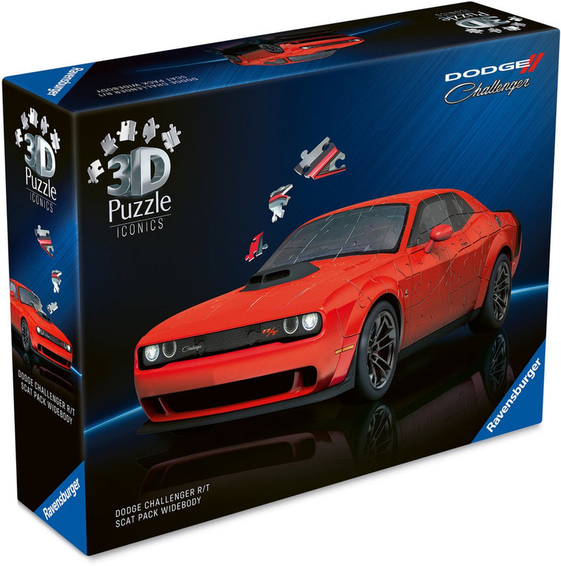 Afbeelding laden in galerijviewer, Ravensburger 3d puzzel iconics dodge challenger - 167st.