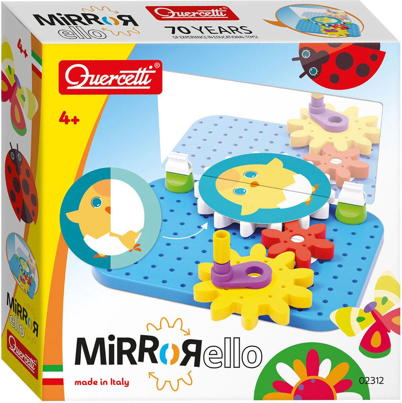 Afbeelding laden in galerijviewer, Quercetti tandwielenset dieren educatief speelgoed kleurrijk.