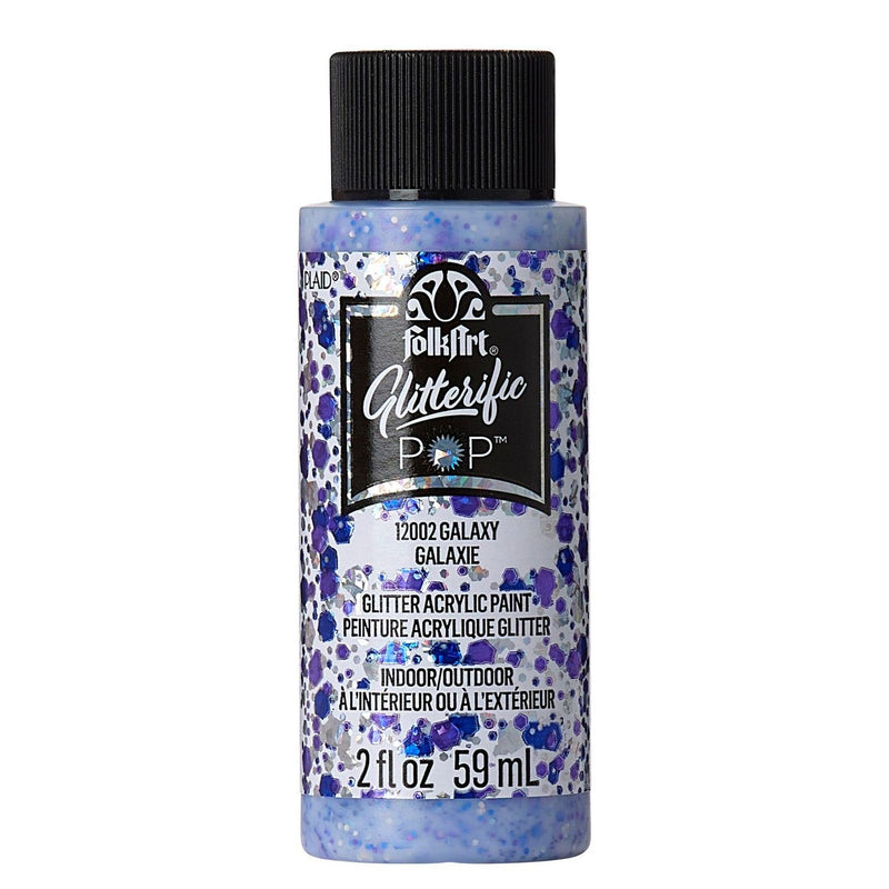 Load image into Gallery viewer, Folkart • glitterific pop acrylic paint galaxy 59ml