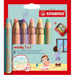 Load image into Gallery viewer, Stabilo woody 3 in 1 - multitalent potlood - set 6 st.