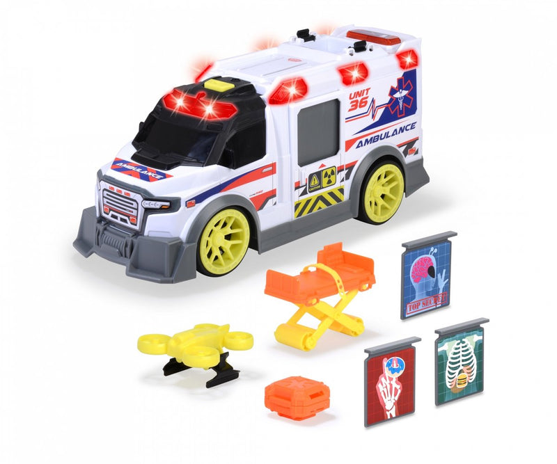 Afbeelding laden in galerijviewer, Dickie toys 203307003, ziekenauto, 3 jaar, aa, rood, wit - 203307003