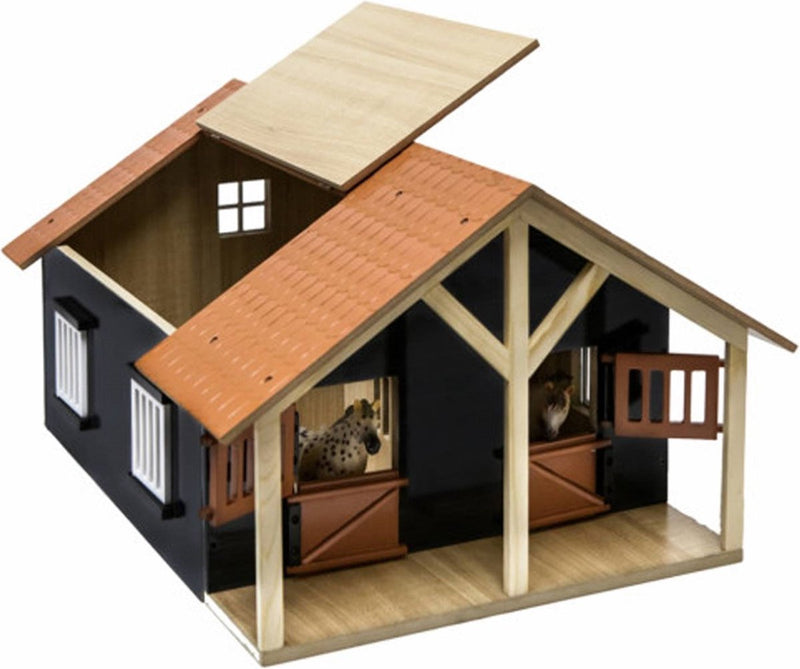 Afbeelding laden in galerijviewer, Kids globe paardenstal met 2 boxen en berging, 1:24