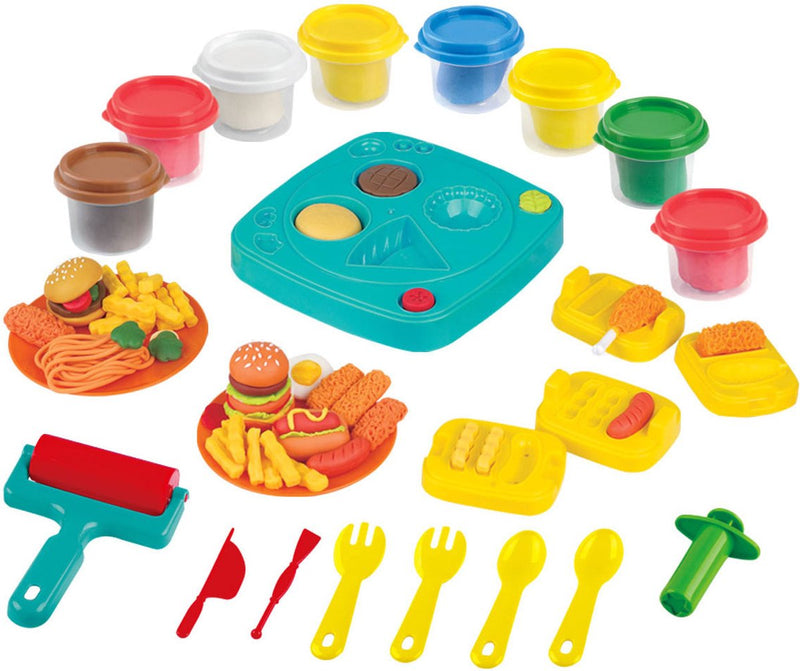 Afbeelding laden in galerijviewer, Playgo diner cafe kleiset - 8 kleipotjes