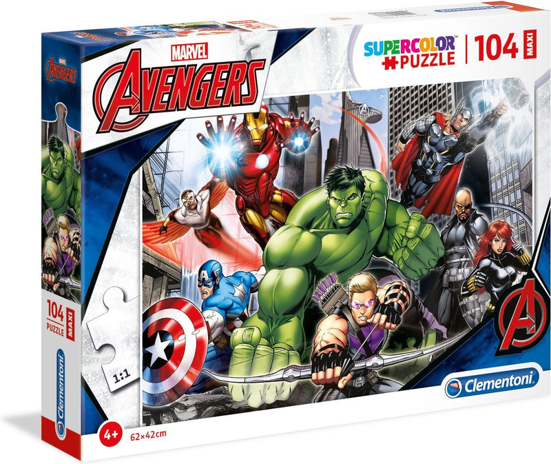 Afbeelding laden in galerijviewer, Clementoni legpuzzel super color maxi the avengers, 104st.