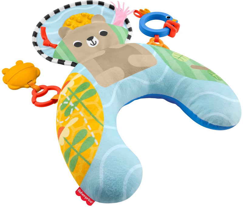 Afbeelding laden in galerijviewer, Fisher-price zintuiglijke avonturen buikligtrainer - voor pasgeborenen met bijtring en rammelaar