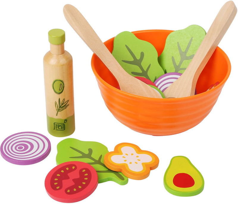 ギャラリービューアに画像をロードする, Small foot - houten speeleten salade speelset, 15dlg,