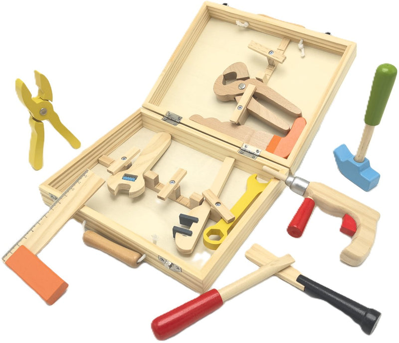 Chargez l'image dans la visionneuse de la galerie, Playwood houten gereedschapskist 12-delig