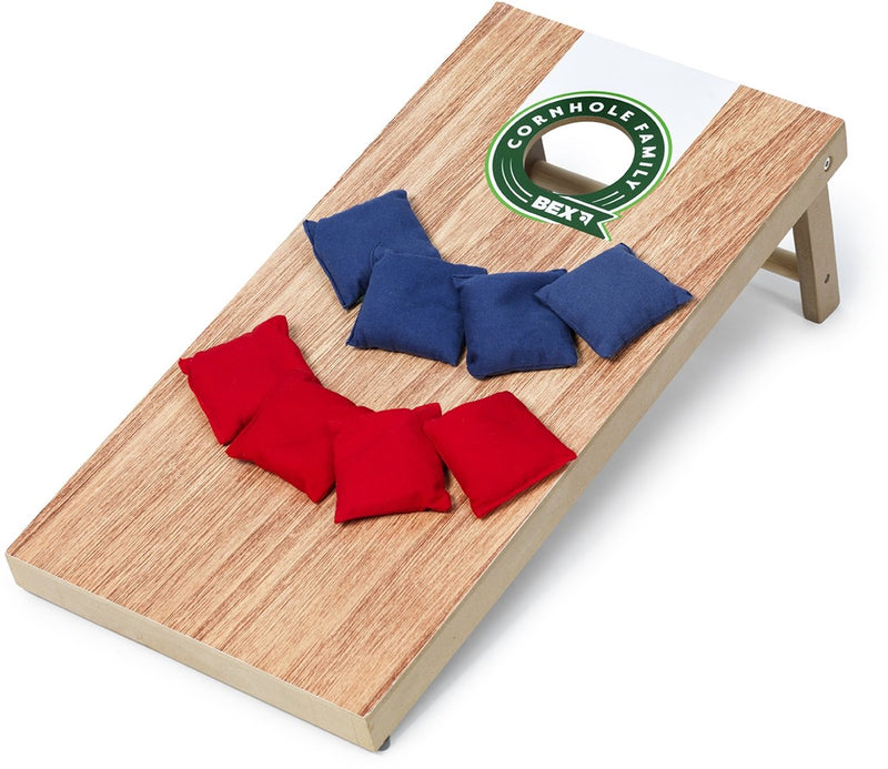 ギャラリービューアに画像をロードする, Bex sport bex cornhole family – amerikaans werpspel – bean bag spel – compacte cornhole set met 1 speelbord (60x30x7 cm) – inclusief 8 pittenzakken – vanaf 8 jaar