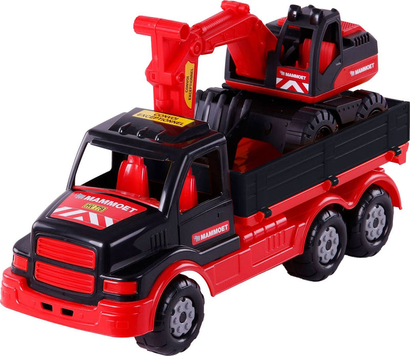 Afbeelding laden in galerijviewer, Cavallino mammoet torpedo vrachtwagen met graafmachine, 44,5cm
