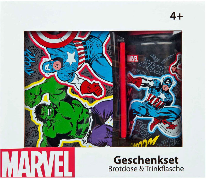 Afbeelding laden in galerijviewer, Undercover broodtrommel en drinkbeker set marvel avengers lunchset.