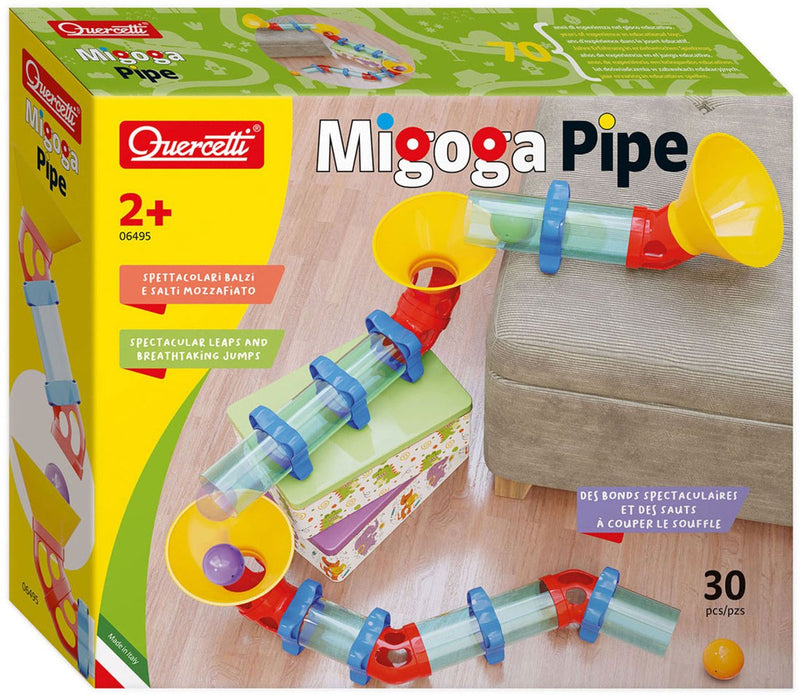 Afbeelding laden in galerijviewer, Quercetti migoga pipe knikkerbaan, 30dlg.