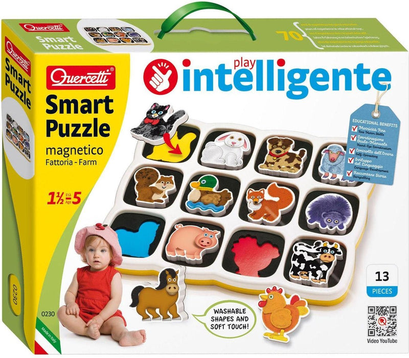Afbeelding laden in galerijviewer, Quercetti vormenpuzzel boerderij junior 12 stukjes