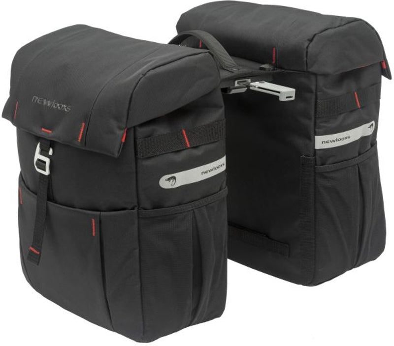 Chargez l'image dans la visionneuse de la galerie, New Looxs Vigo Dubbele Fietstas Zwart