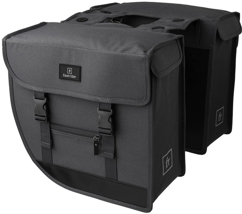 Chargez l'image dans la visionneuse de la galerie, Fastrider hybride - dubbele fietstas - waterafstotend - 26 liter - grijs
