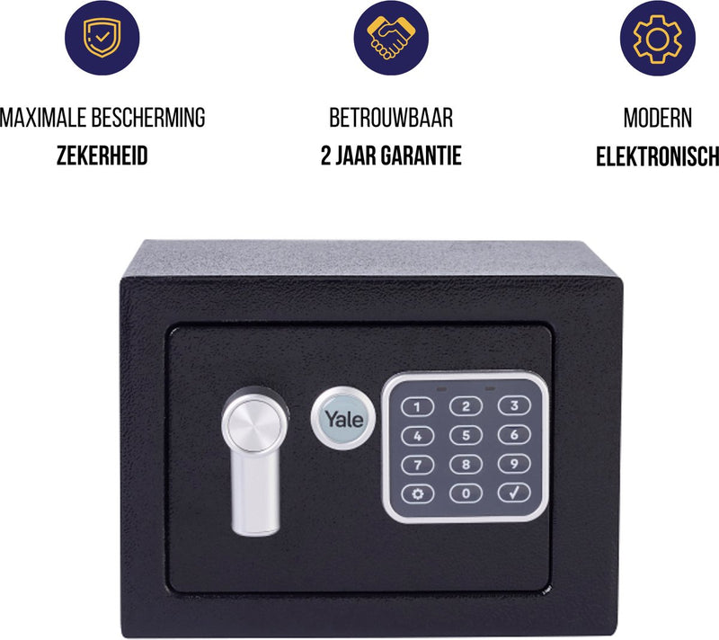 Afbeelding laden in galerijviewer, Yale - elektronische kluis - mini - zwart - standard protection - db2
