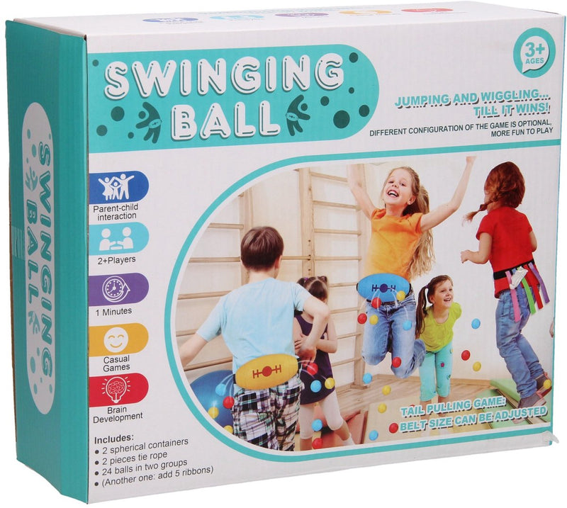 Afbeelding laden in galerijviewer, Lobbes speelgoed bv lobbes speelgoed 2-in-1 spel lintjes pakken en swingbal set.