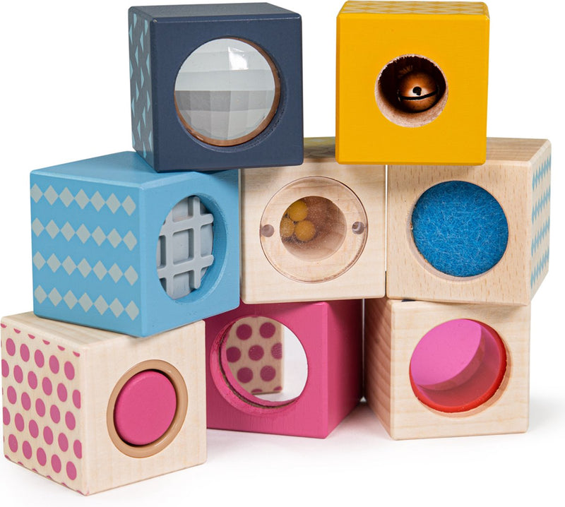 Afbeelding laden in galerijviewer, Bigjigs sensory blokken fsc 100%